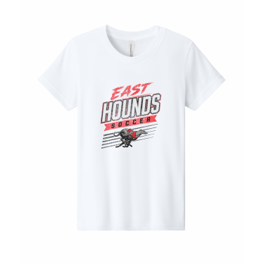Duluth East Boys Soccer - Youth BELLA+CANVAS® Heather CVC Tee BC3001YCVC with full front vintage logo