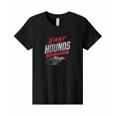 Duluth East Boys Soccer - Youth BELLA+CANVAS® Heather CVC Tee BC3001YCVC with full front vintage logo