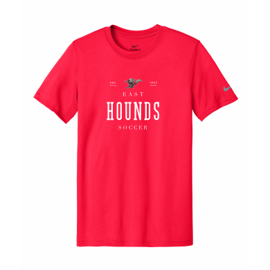 Duluth East Boys Soccer - Youth Nike Swoosh Sleeve rLegend Tee NKDX8787 with full front logo 1
