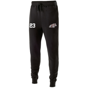 Duluth Lacrosse - PLAYER TRAVEL PANTS - Adult Holloway 60/40 FLEECE JOGGER with embroidered wolf head on left leg and optional number