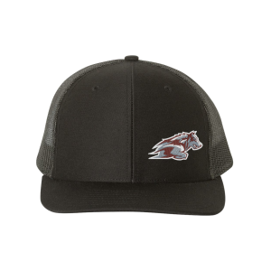Duluth Lacrosse - Richardson 112 Black trucker hat with embroidered Wolfpack logo