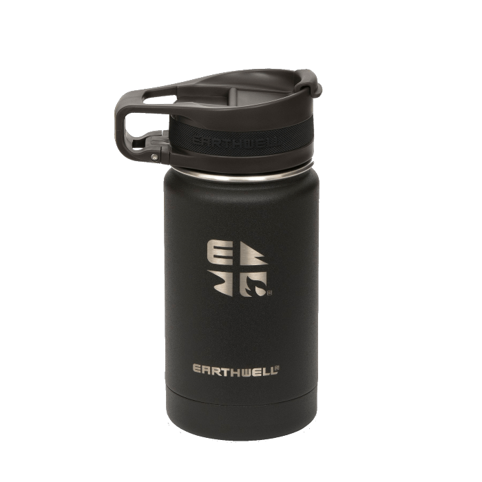 Volcanic Black / 12 oz Custom Earthwell Roaster™ Loop Bottle - Corporate Gifts