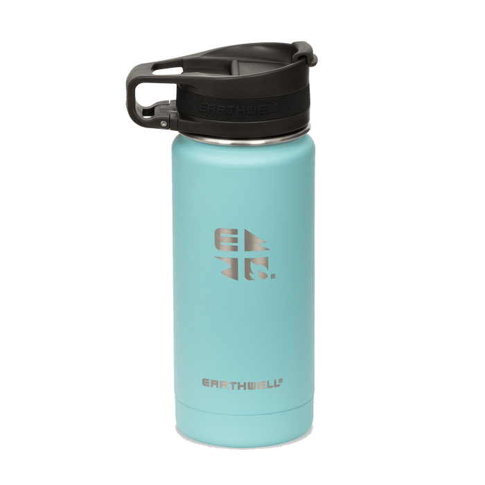 Aqua Blue / 16 oz Custom Earthwell Roaster™ Loop Bottle - Corporate Gifts
