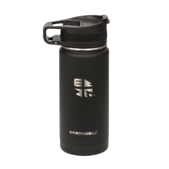 Volcanic Black / 16 oz Custom Earthwell Roaster™ Loop Bottle - Corporate Gifts