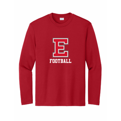 East Youth Football - Youth Sport-Tek® Long Sleeve PosiCharge® Competitor™ Tee with full front logo