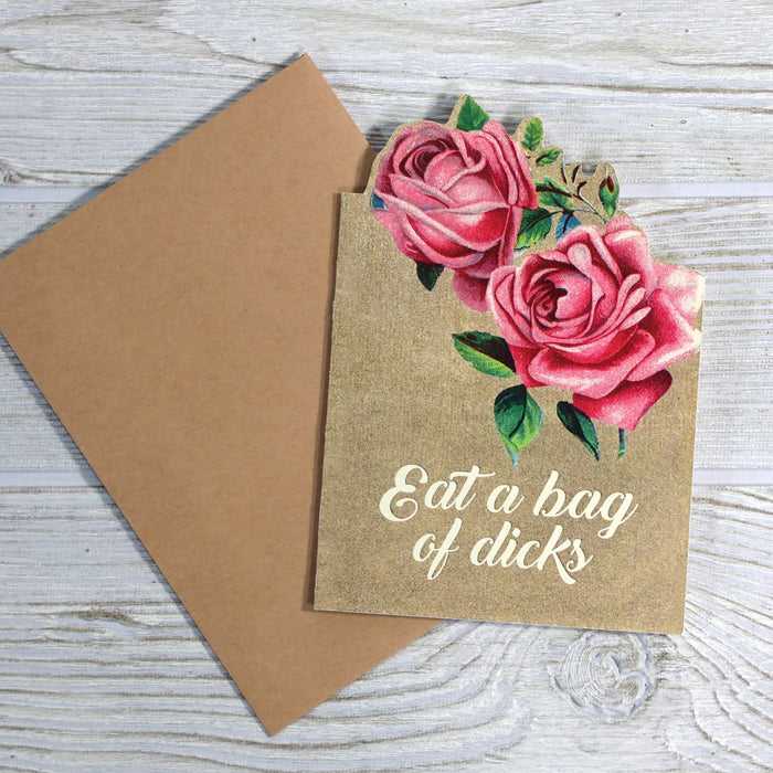 EAT A BAG OF DICKS INSULT CARD