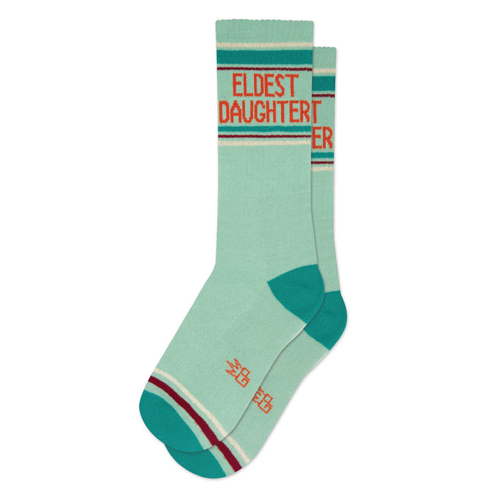 Eldest Daughter Gym Crew Socks - Premium Socks from Gumball Poodle - Just $12.95! Shop now at Pat's Monograms
