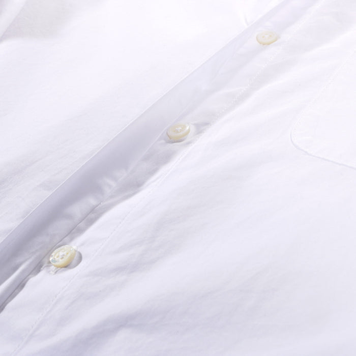 ENGINEERED GARMENTS ROUNDED COLLAR SHIRT WHITE BROADCLOTH