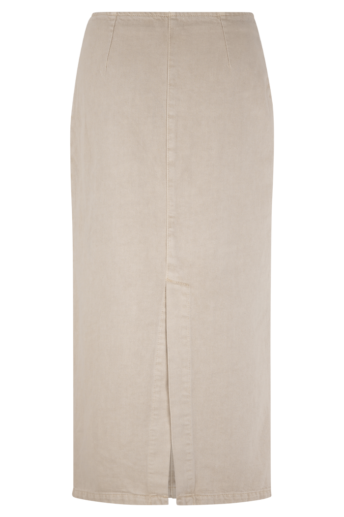 Fallon Denim Midi Skirt - Stone Wash