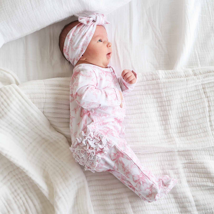Fancy Frills Ruffle Zipper Footie