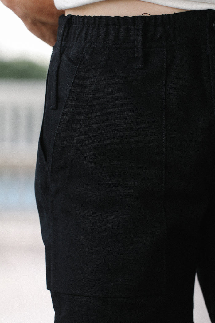 Fatigue Shorts- Black Canvas