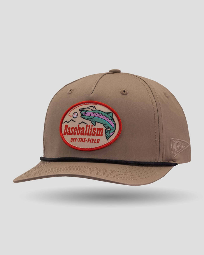 Fishing Club Patch Rope Cap - Brown - Premium Caps from Baseballism - Just $34.95! Shop now at Pat's Monograms