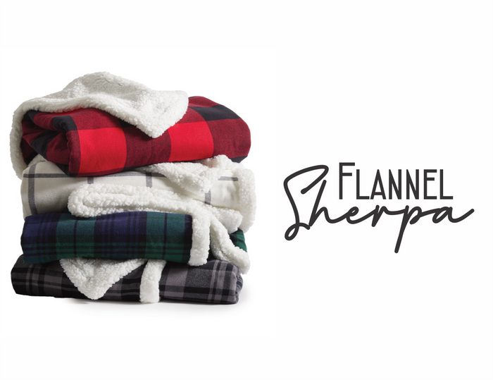 Flannel Sherpa Blankets BP43 - Premium blankets from Sanmar - Just $45! Shop now at Pat's Monograms