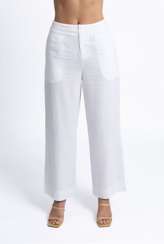 Fleetwood Linen Pant (White)