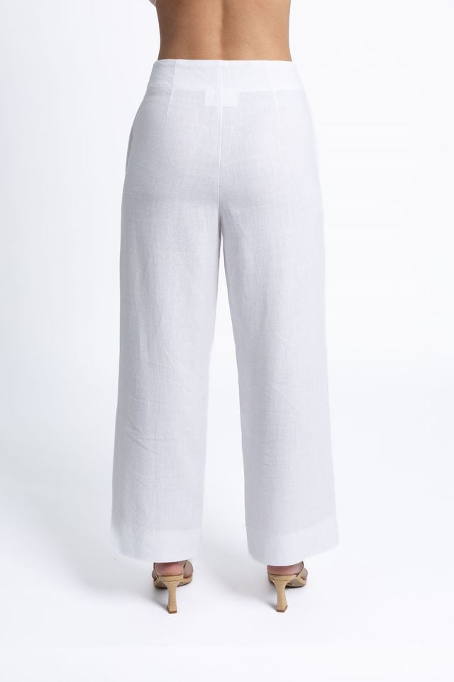 Fleetwood Linen Pant (White)