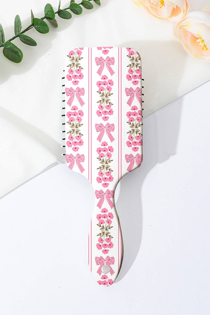 Floral Bow Print Long Handle Air Cushion Comb - Premium Accessories from Aapparella - Just $5! Shop now at Pat's Monograms
