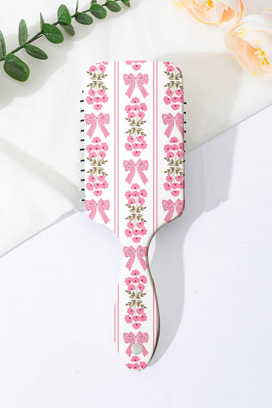 Floral Bow Print Long Handle Air Cushion Comb - Premium Accessories from Aapparella - Just $5! Shop now at Pat's Monograms