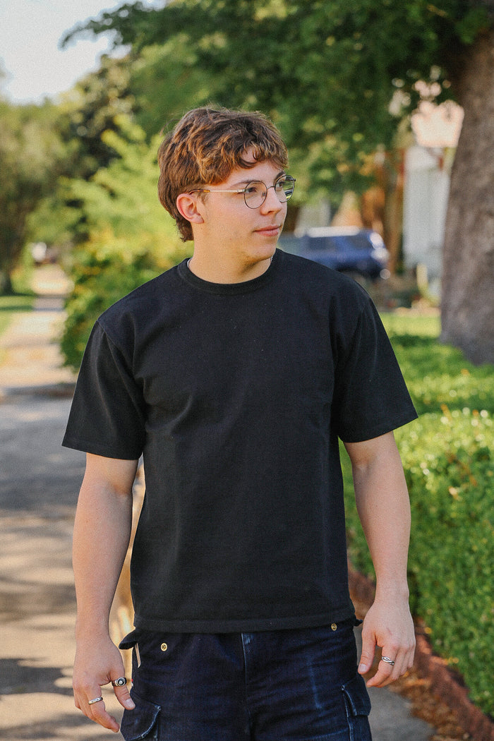 FN-HTK-001 The Flat Head 20oz Heavy Loopwheel Tee - Black