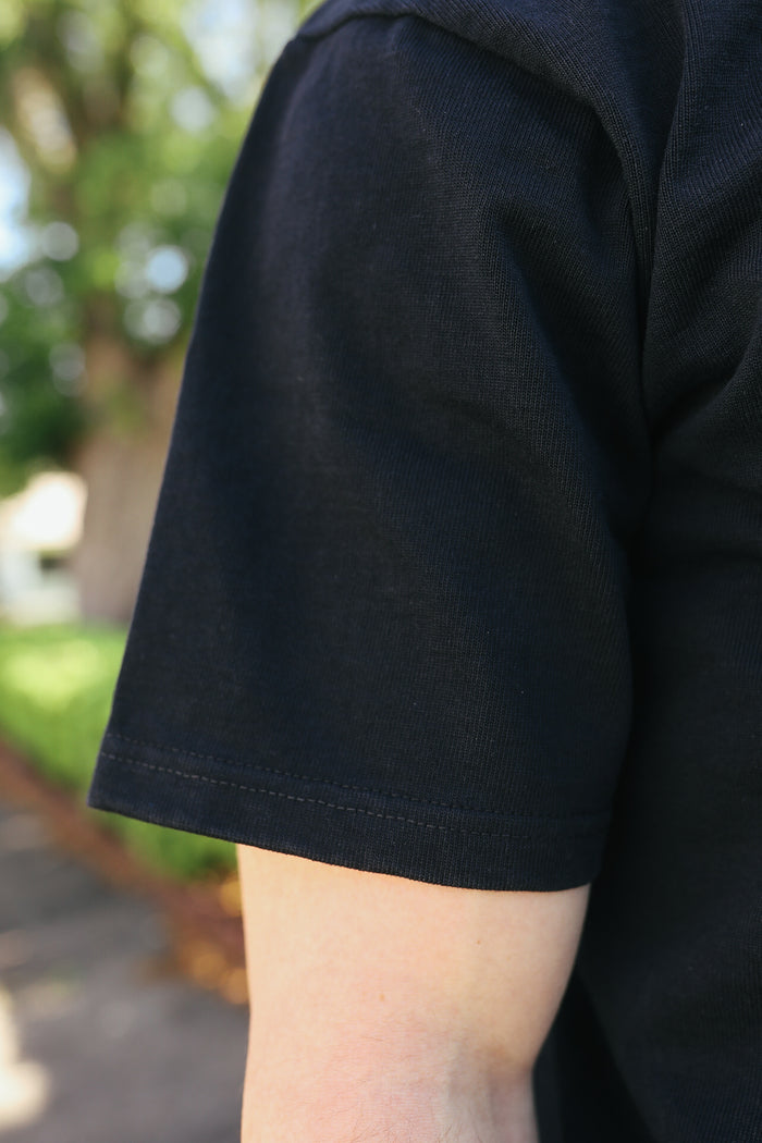 FN-HTK-001 The Flat Head 20oz Heavy Loopwheel Tee - Black