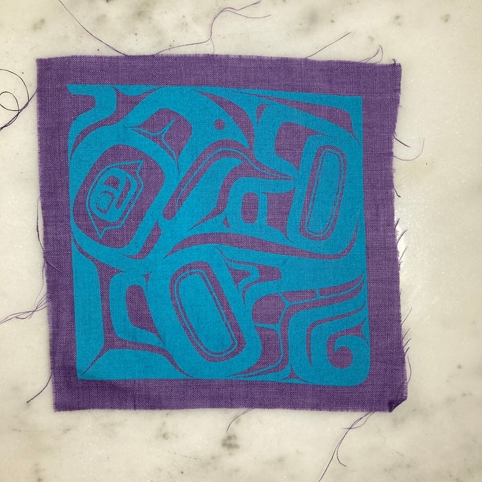 Turquoise on Purple