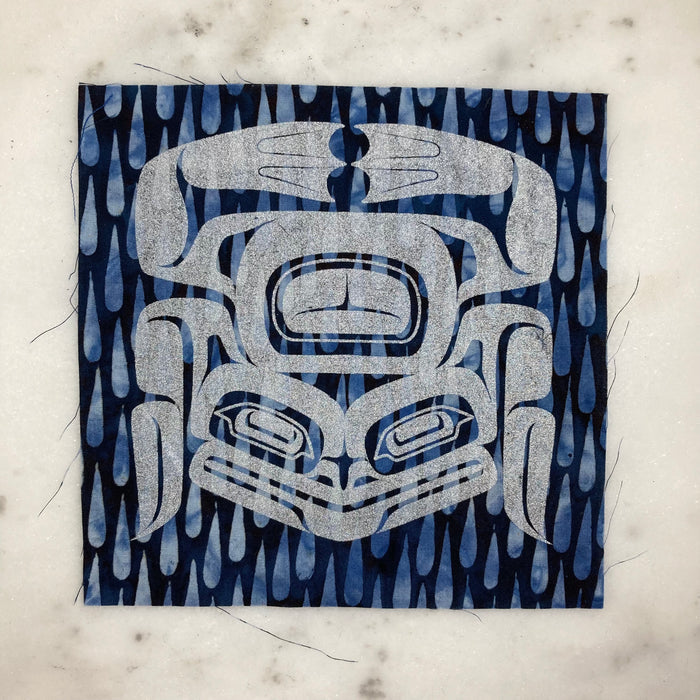 Formline Frog Silk Screen Patch