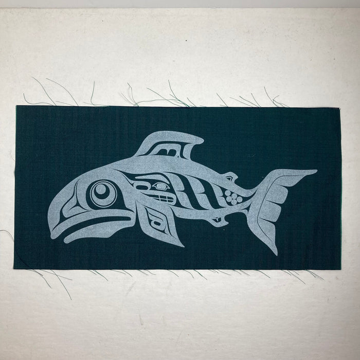 Formline Salmon Silk Screen Patch