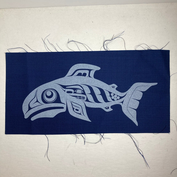 Formline Salmon Silk Screen Patch