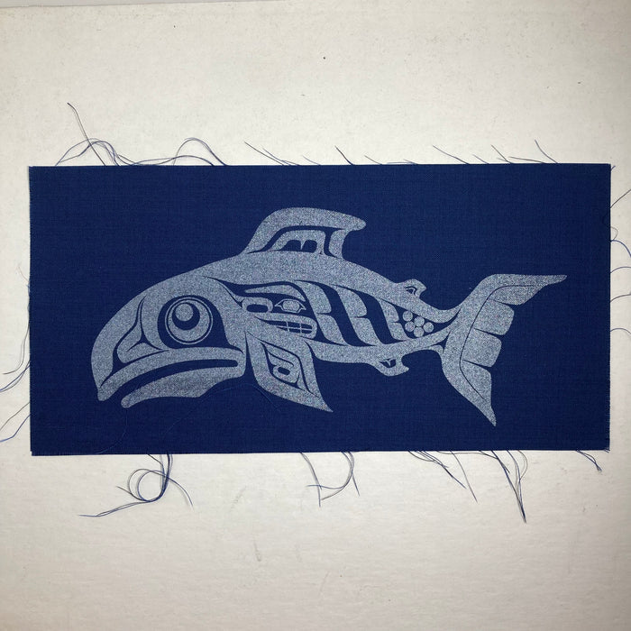 Formline Salmon Silk Screen Patch