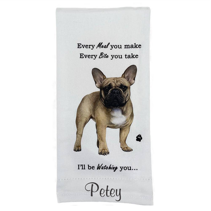 French Bulldog Kitchen Towel - Premium Kitchen Towels from E&S Pets - Just $10.95! Shop now at Pat's Monograms