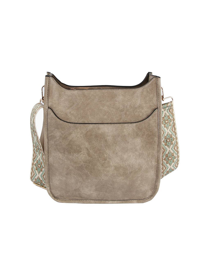Front Pocket Stylized Strap Shoulder Bag - Premium handbag from Handbag Factory Corp - Just $42.95! Shop now at Pat's Monograms
