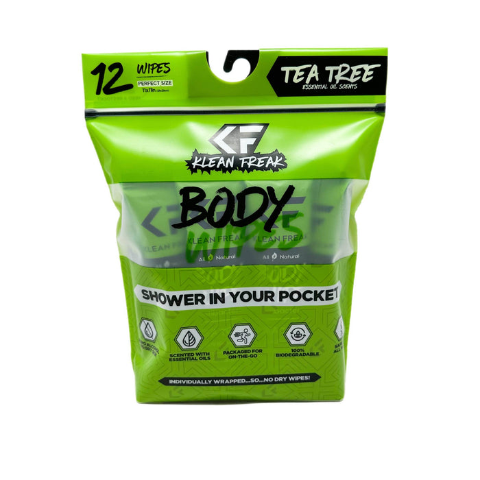 Full Tea Tree - Dozen - Premium Body Wipe from Klean Freak - Just $15! Shop now at Pat's Monograms