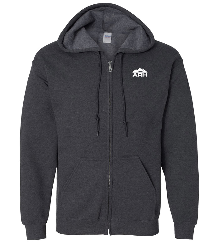 Full Zip Hooded Sweatshirt - Screen Printed Logo