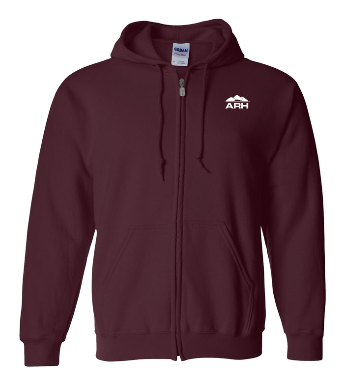Full Zip Hooded Sweatshirt - Screen Printed Logo