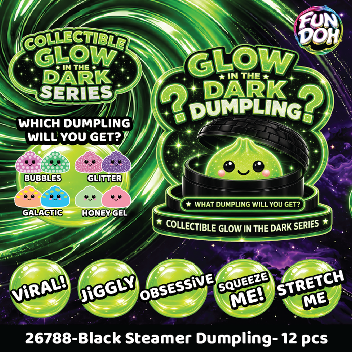 Fun Doh Glow In The Dark Mystery Dumpling Black Baskets - Premium novelty from Novelty Brands - Just $14.95! Shop now at Pat's Monograms