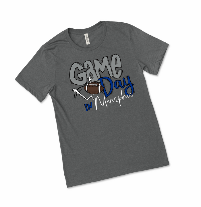 Game Day T-Shirt - Memphis - Premium Tanks and Tees from Pat's Monograms - Just $22! Shop now at Pat's Monograms