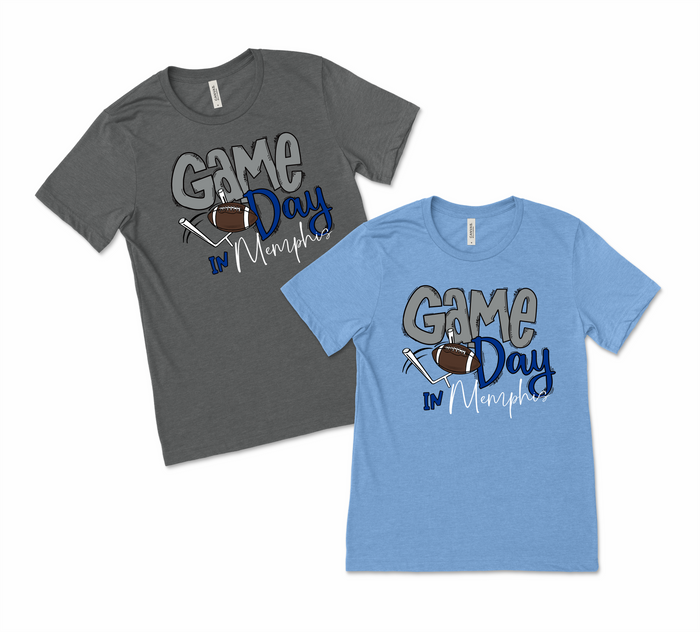 Game Day T-Shirt - Memphis - Premium Tanks and Tees from Pat's Monograms - Just $22! Shop now at Pat's Monograms