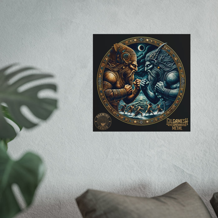 Gilgamesh Mesopotamian Metal Art Posters
