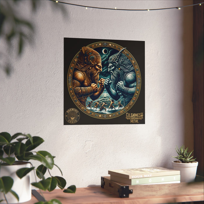 Gilgamesh Mesopotamian Metal Art Posters