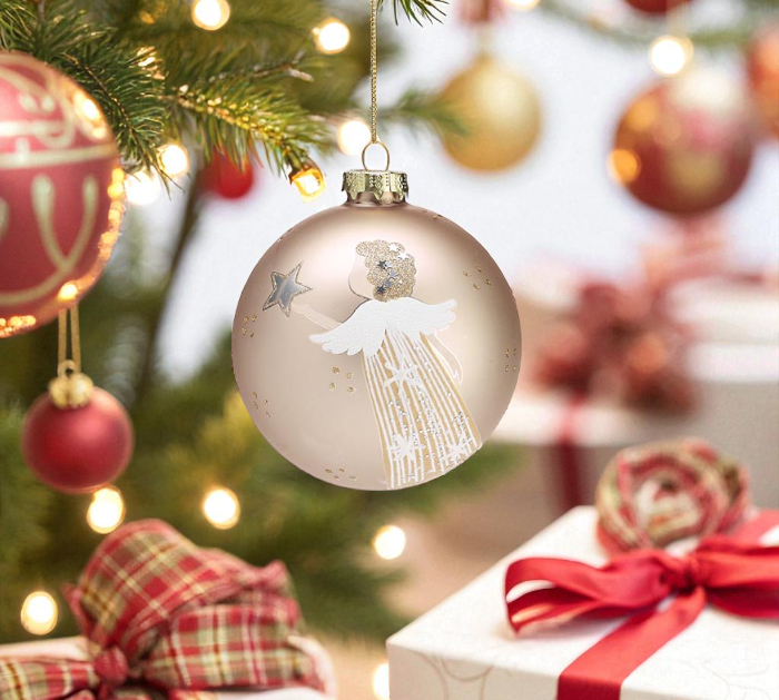 Glass Angel Wings Ornament - Premium Christmas Ornament from Burton and Burton - Just $7.95! Shop now at Pat's Monograms
