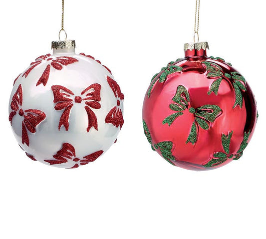 Glass Bow Ornaments - Premium Christmas Ornament from Burton and Burton - Just $9.95! Shop now at Pat's Monograms