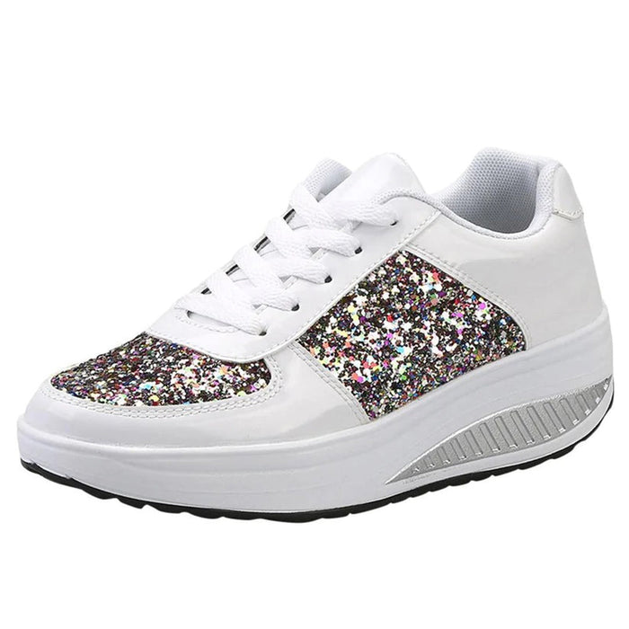 Glitter Platform Sneakers for Women – Stylish & Comfortable Casual Footwear
