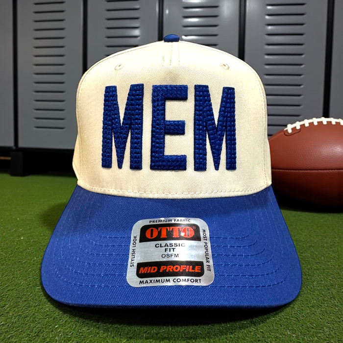 Go Tigers! Puff Embroidery Memphis Caps - Premium Caps from Pat's Monograms - Just $28.95! Shop now at Pat's Monograms