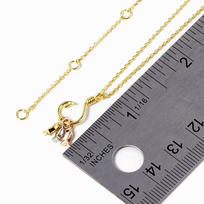 GOLD DIPPED FISH HOOK NECKLACE