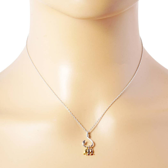 GOLD DIPPED FISH HOOK NECKLACE