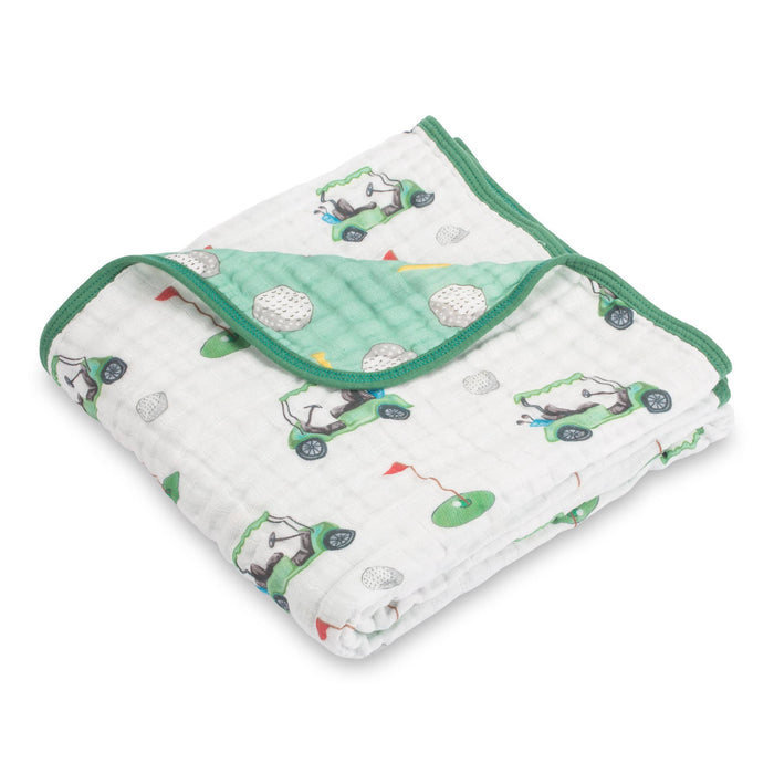 Golf A Round Sports Theme Baby Toddler Muslin Blanket - Premium Baby Blanket from LollyBanks - Just $29.95! Shop now at Pat's Monograms