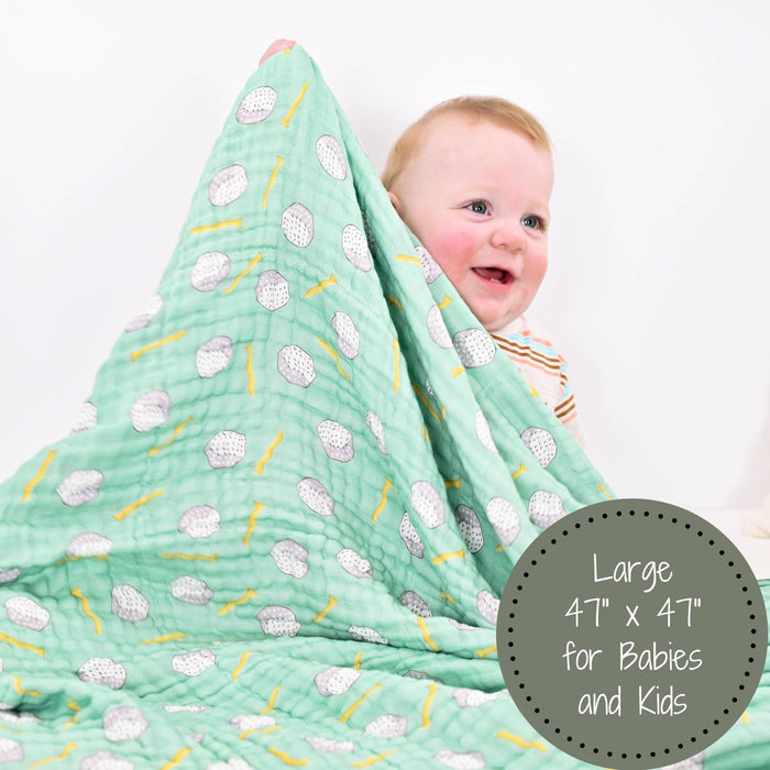 Golf A Round Sports Theme Baby Toddler Muslin Blanket - Premium Baby Blanket from LollyBanks - Just $29.95! Shop now at Pat's Monograms