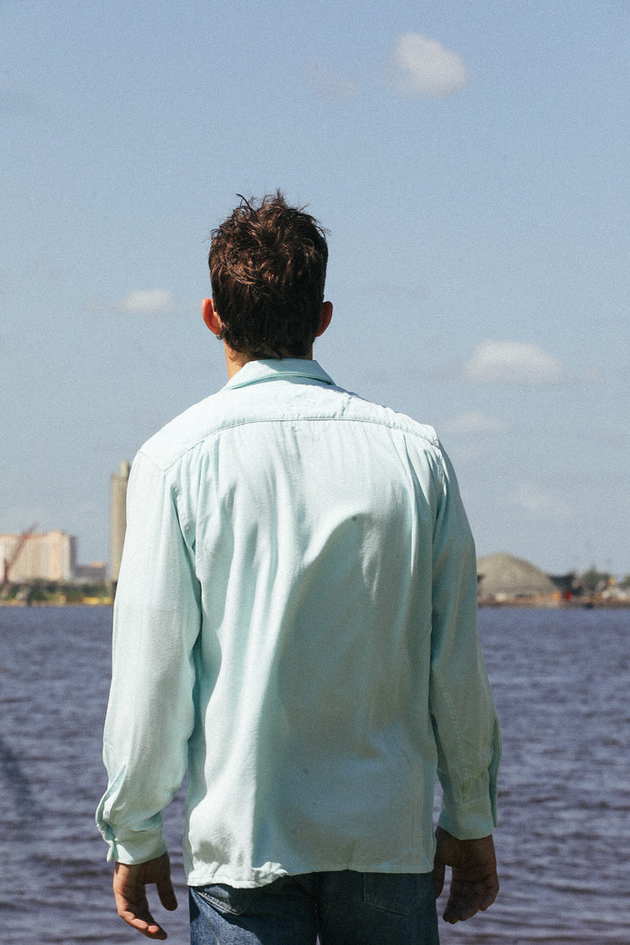 Gonzo Weatherly Lions Button Down-Baby Blue