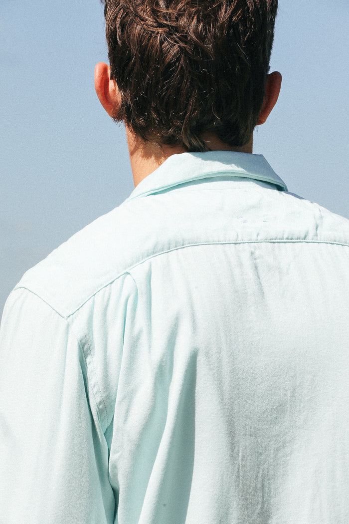 Gonzo Weatherly Lions Button Down-Baby Blue
