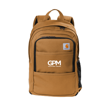 GPM - Carhartt® Foundry Series Backpack CT89350303 with white GPM Solutions Driven logo