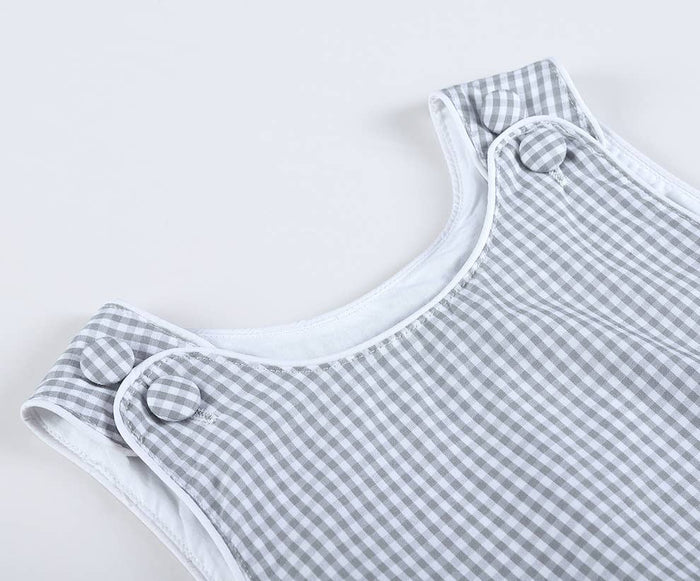 Gray Gingham Bubble Romper - Premium Baby & Toddler Outfits from Lil Cactus - Just $29.95! Shop now at Pat's Monograms